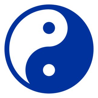 Yin Yang Decal (Blue)